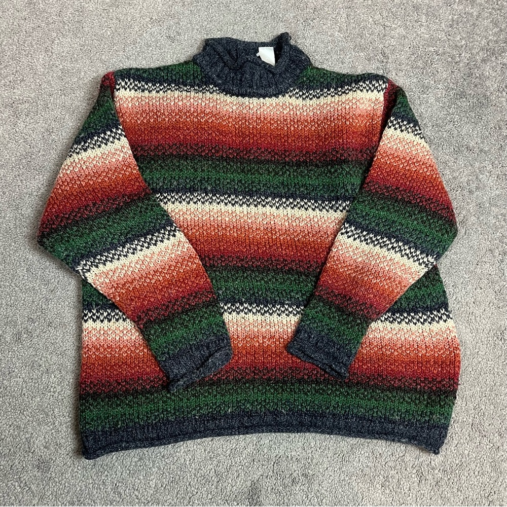 Carolyn Taylor  Turtleneck Sweater - Multicolor Stripes